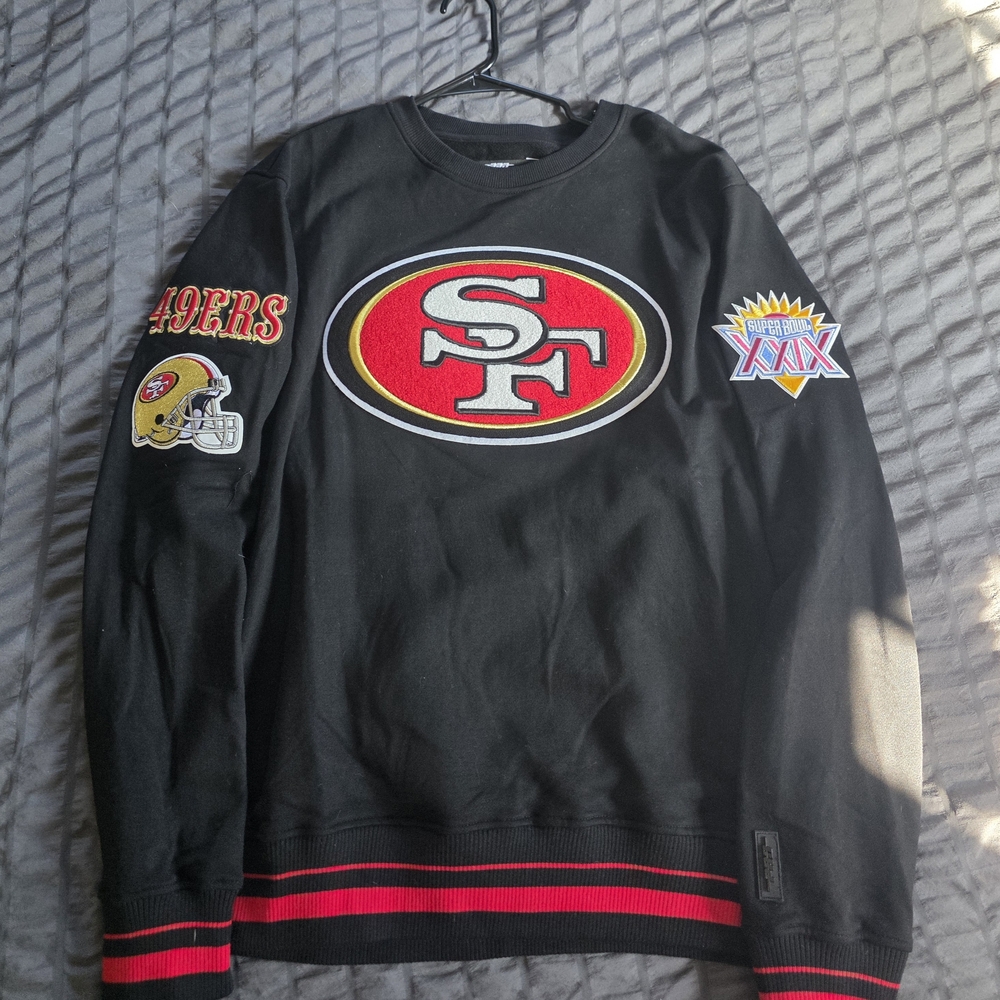Men's San Francisco 49ers Pro Standard Black Mash Up Pullover Sweatshirt
